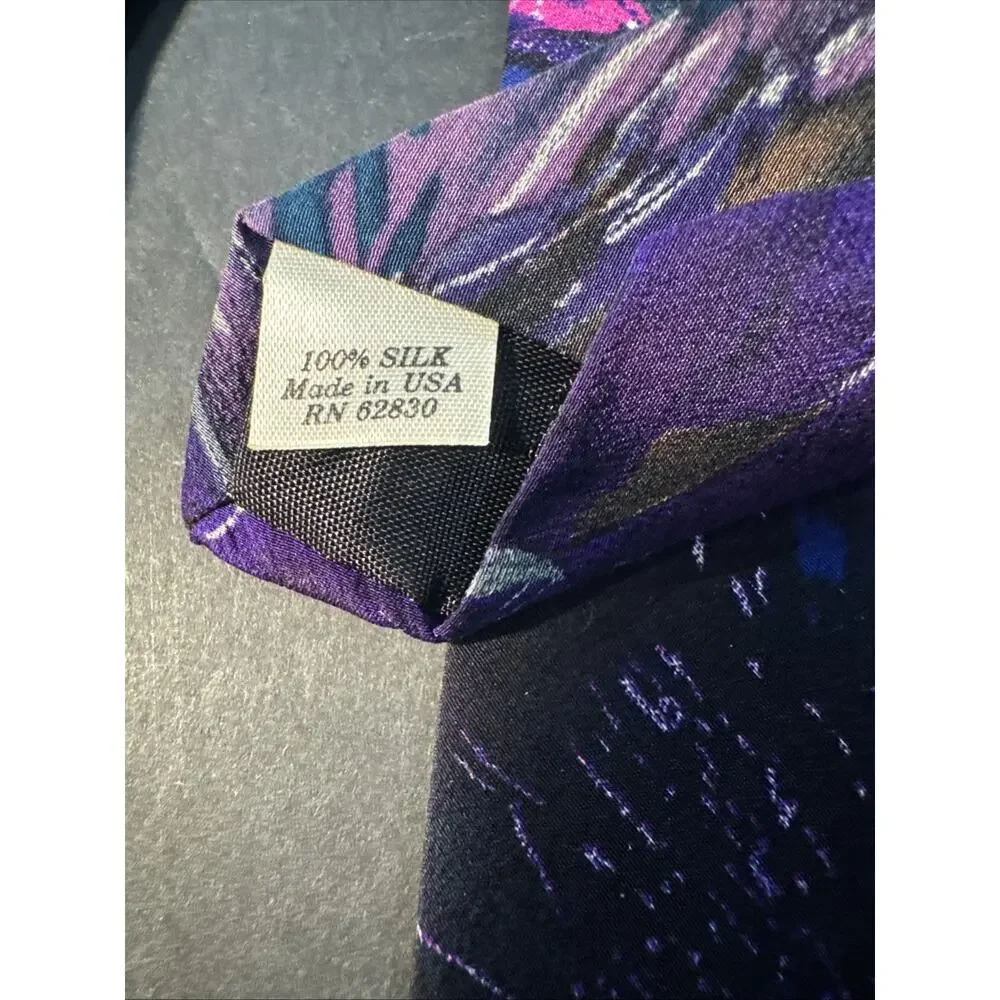 Vintage‎ Stonehenge Molecular Expressions 100% Silk Tie Made In The USA